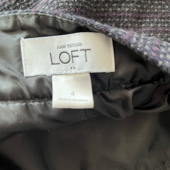 Ann Taylor Classic Black purple and gray Textured Skirt size 4 - Picture 5 of 6